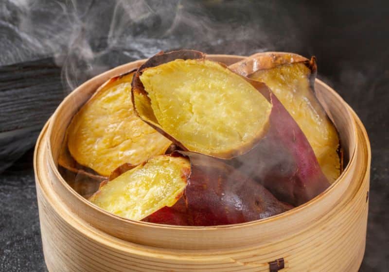 Batata-doce recém cozida