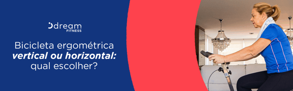Mulher treinando em bicicleta ergométrica Dream Fitness em casa.